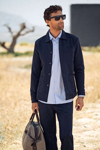 Patch Pocket Overshirt Navy