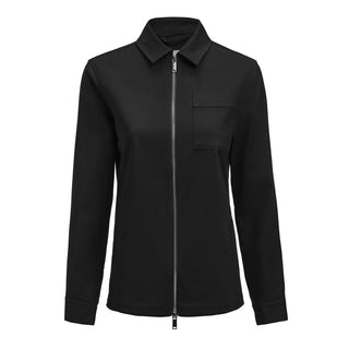 Modern Zip Overshirt Woman – shirt product image, XS, Regular, Black