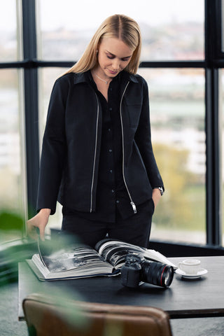 Modern Trouser Woman – shirt product image, S, Slim, Black