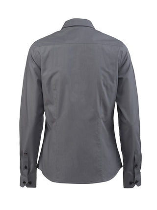Red bow 24 Woman Grey stripe Non-Iron – shirt product image, 40-L, Women, Grey