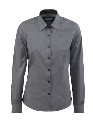 Red bow 24 Woman Grey stripe Non-Iron – shirt product image, 38-M, Women, Grey