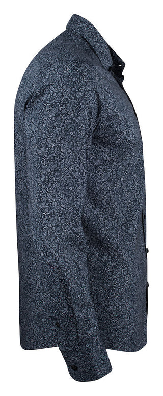 IB37 Poplin Easy Care – shirt product image, 47/48-3XL, Regular fit, Navy Floral