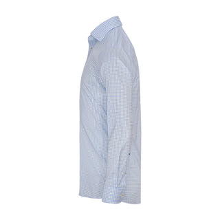 Yellow Bow 53 Sky Blue Check Easy Care – shirt product image, 51/52-5XL, Regular Fit, Sky Blue Check