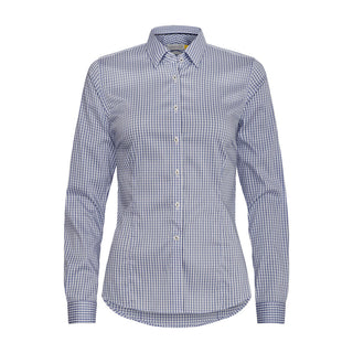 Yellow Bow 53 Navy Check Woman – shirt product image, 38-M, Woman, Navy Check