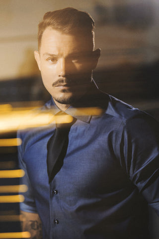 RB120 Twill Non-Iron – shirt product image, 45/46 XXL, Slim fit, Indigo