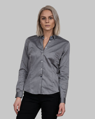 Red bow 122 Woman Grey Non-Iron