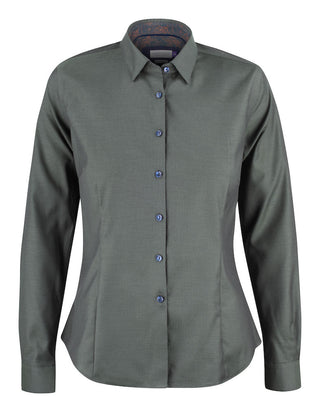 PB142 Oxford Woman Non-Iron Stretch – shirt product image, 46-3XL, Women, Blue