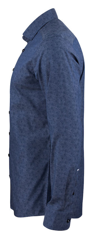 PB143 Twill Non-Iron – shirt product image, 37/38-S, Slim fit, Indigo Paisley