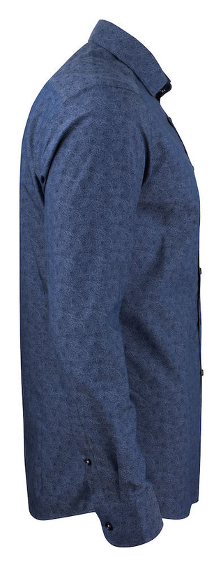 PB143 Twill Non-Iron – shirt product image, 49/50-4XL, Regular fit, Indigo Paisley