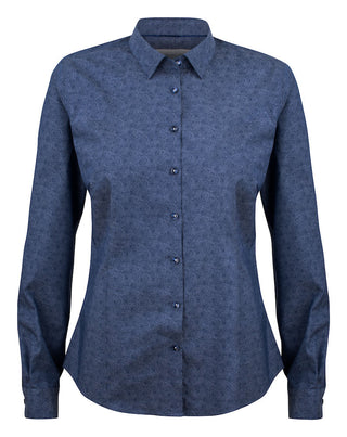 PB143 Twill Non-Iron Woman – shirt product image, 34-XS, Women, Indigo Paisley