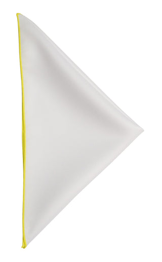 White pocket square - 102 Yellow – shirt product image