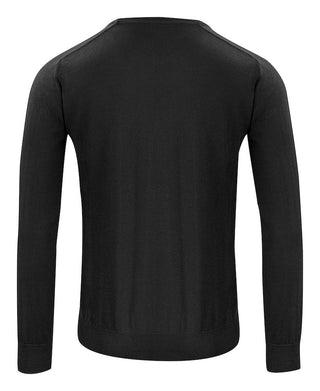 Merino Sweater U-Neck Black – shirt product image, M, Black