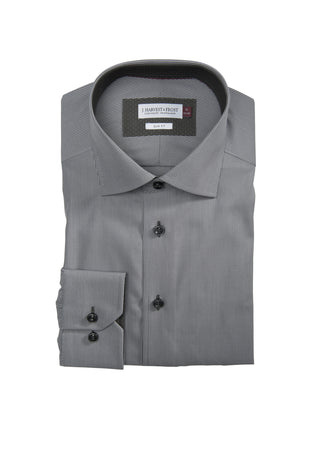 Red bow 24 Grey stripe Non-Iron – shirt product image, 41/42-L, Slim fit, Grey