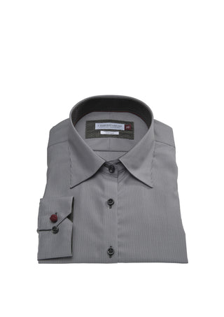 Red bow 24 Woman Grey stripe Non-Iron – shirt product image, 36-S, Women, Grey